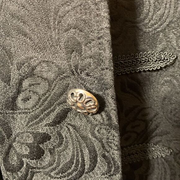 H&ZY Black lightweight dress jacket open front with inoperable button detail - Picture 10 of 11